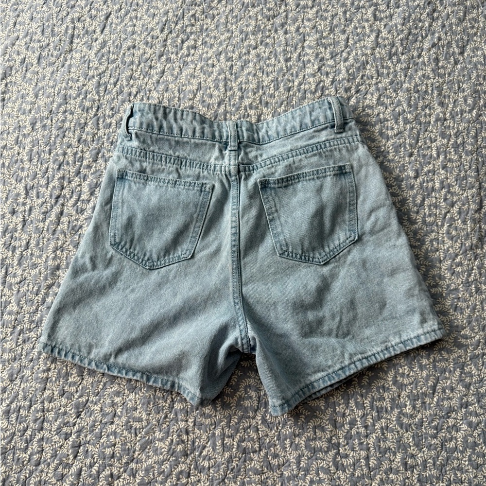 Princess Polly Blue High-Waisted Jean Shorts
